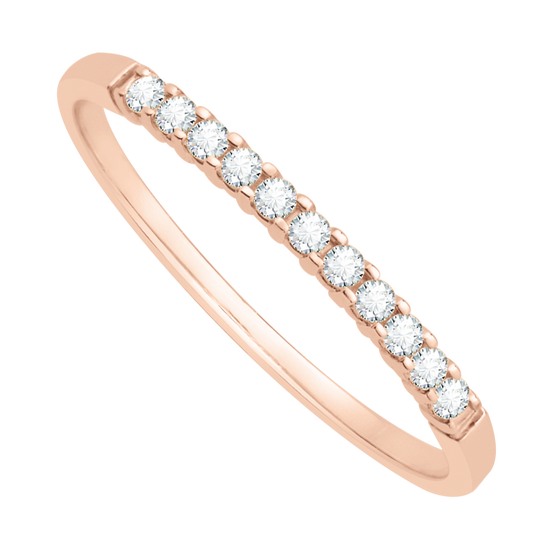 Churumbela oro rosa con 11 puntos de diamante