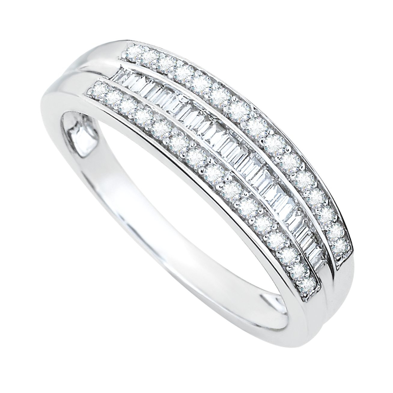 Churumbela con diamantes corte brillante y baguette