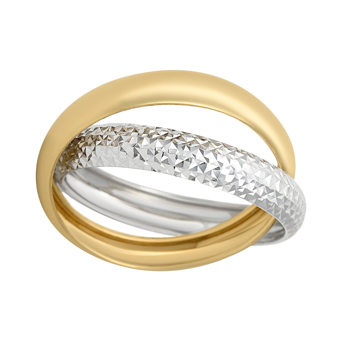 Anillo Oro Bicolor texturizado | Bo&Co