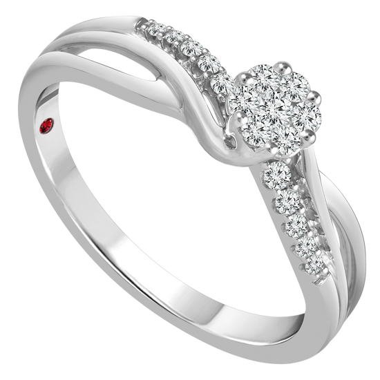 Solitario oro blanco con diamante 2025