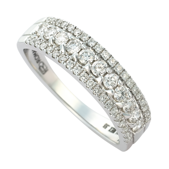 Cargar imagen en el visor de la galería, Churumbela oro blanco con 55 puntos de diamante | Bo&amp;amp;Co
